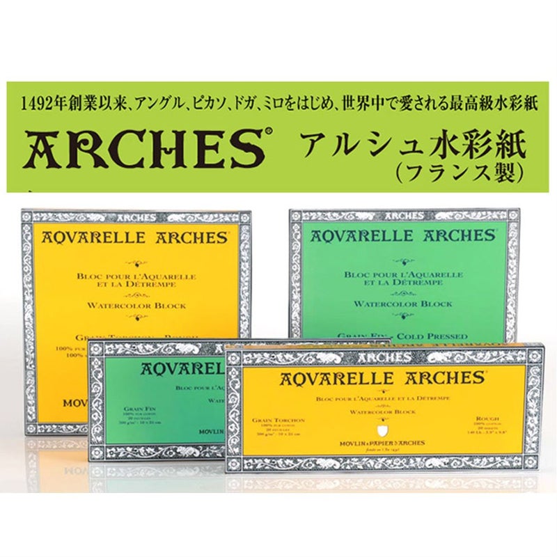 Arches Aquarelle Watercolor Block 140 lb. Rough 9 in. x 12 in. pad - Image 4